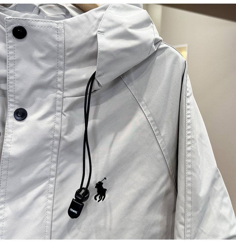 2025 Spring Men's Versatile Hooded Windbreaker Jacket Coat – Trendy Workwear Style for Autumn