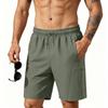 Men's Summer Quick Dry Shorts with Zipper Pockets Lightweight Breathable Athletic Running Gym Workout Shorts for Outdoor Activities