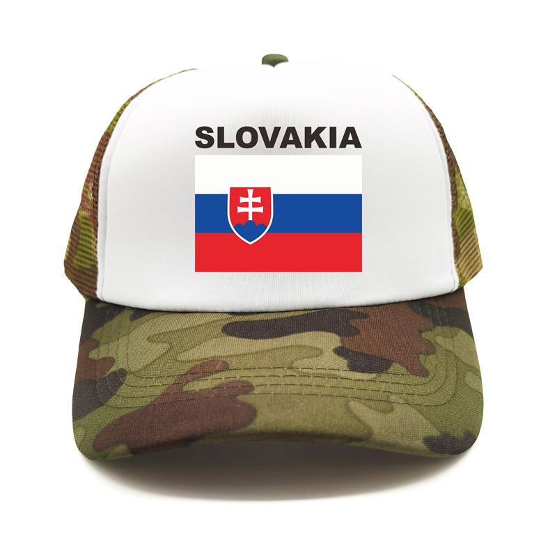 Slovakia Trucker Cap Summer Unisex Cool Country Flag Hat Baseball Caps Unisex Outdoor Mesh Net Caps