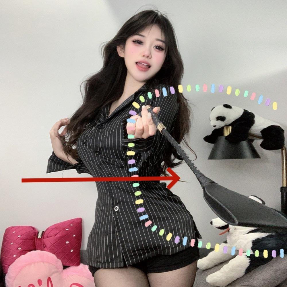 Domila Lenjerie Sexy Sexy Pure Desire Uniforma Secretara Seducție Pasiune Cămașă Costum în dungi Qqny