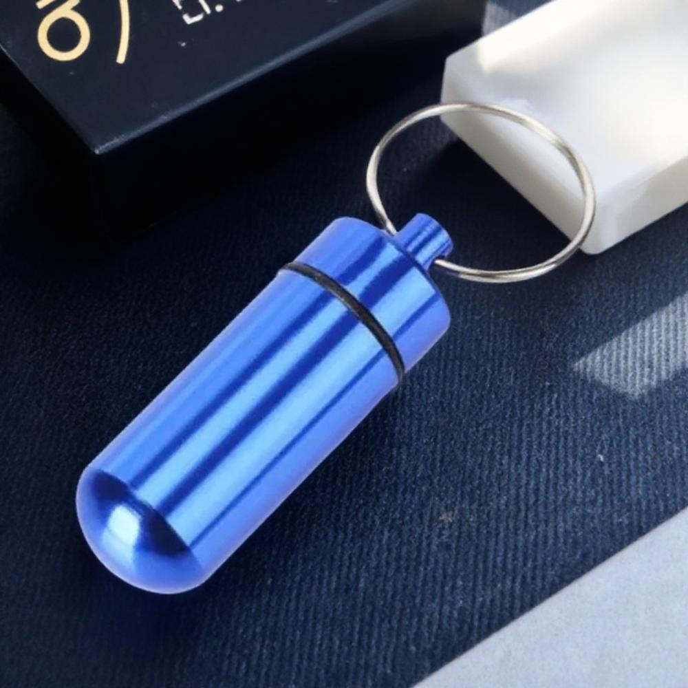 Portable Mini Waterproof Aluminum Pill Box Container Organizer for Medicine Vitamins Fish Oils Travel Storage