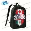 Mexico Flag Soccer Ball Design Black Backpack For School Travel Backpack, Galaxy School Bookbag , 17 Inches Back Pack, Giftable,