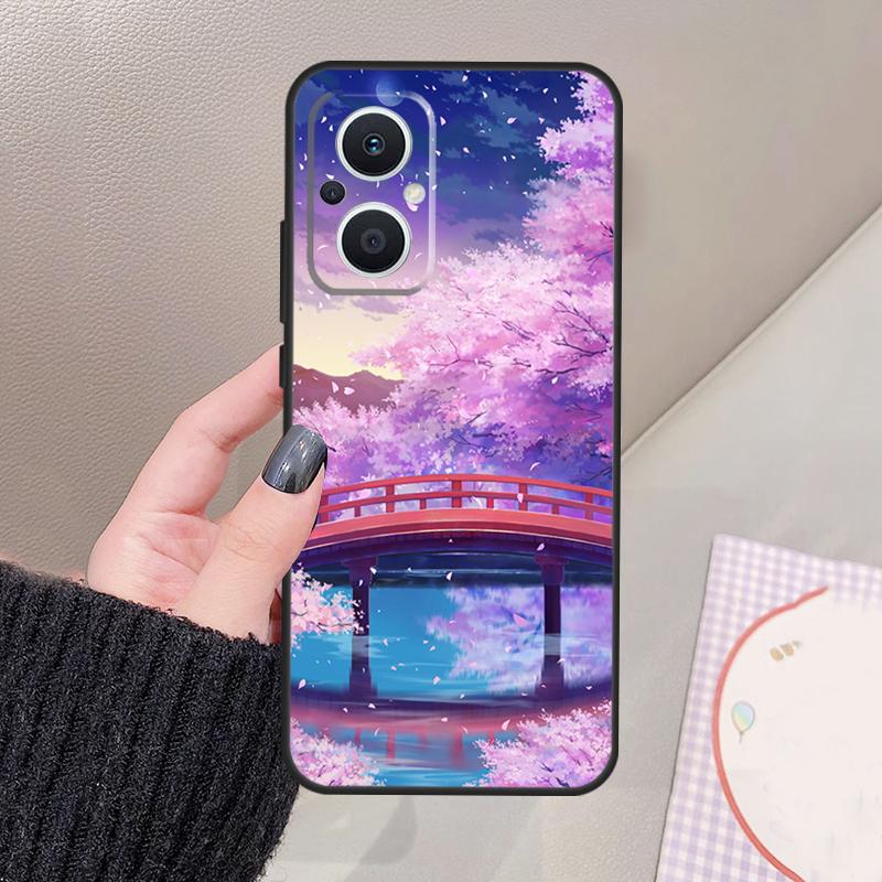 Cherry Blossom Funda For OPPO Reno 12 F 11F 13F 14F 10 13 14 15 Pro 7 8 Lite OPPO Find X8 X6 X5 X9 Pro Case