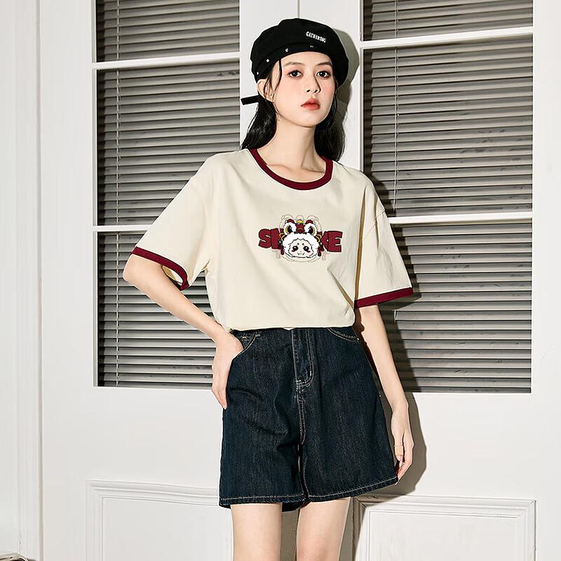 TonLion Women s Round Neck Cartoon T-Shirt XL