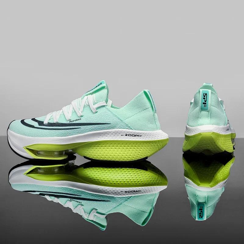 

Marathon Air Cushion Повседневные мужские спортивные кроссовки для бега Дышащие Легкие Женские Удобные Спортивные Нескользящие Кроссовки Обувь 43 зелёный