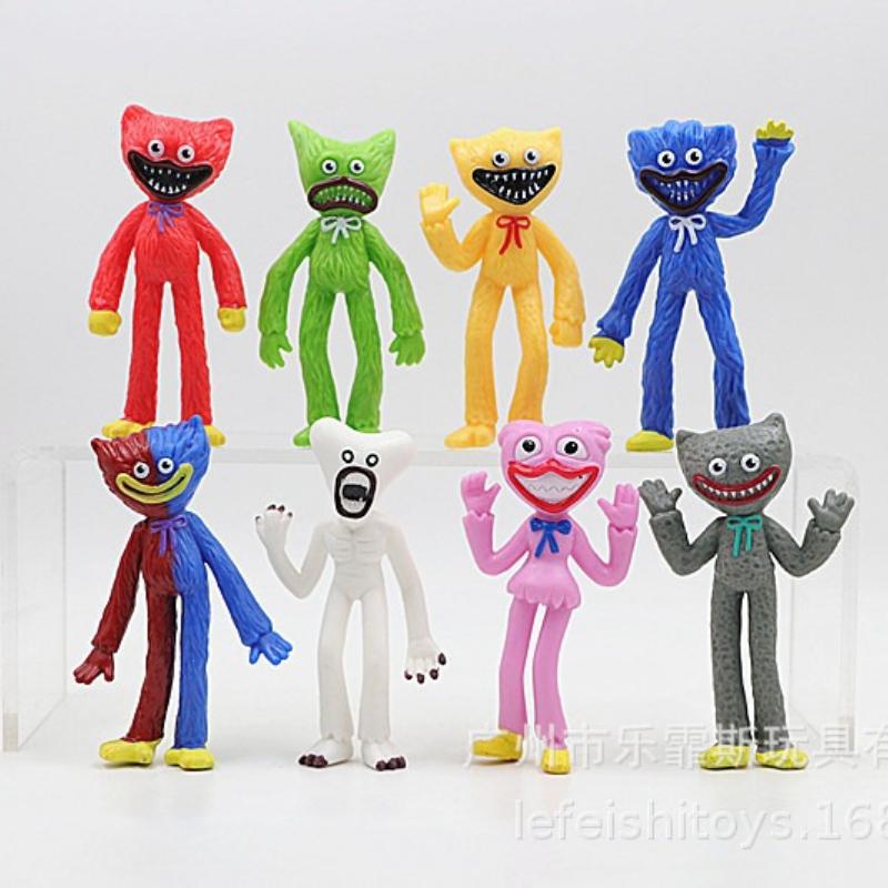 8PCS Kawaii Game Poppy Playtimes Series 8CM Figure Cute Cartoon Character Creativity Exquisite Model Desktop Toy Birthday Gift