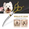 7.0-Inch Gold Fishbone Curved Tooth Pet Grooming Scissors