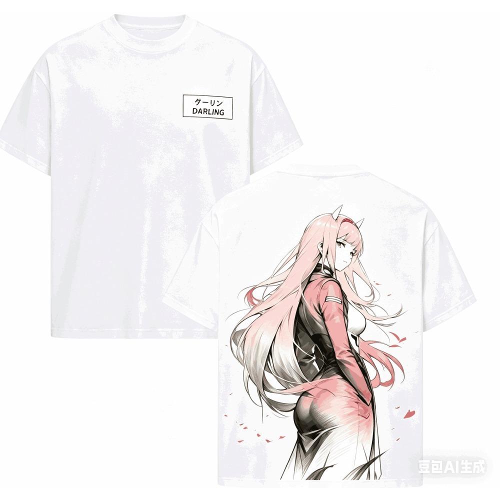 DARLING In the FRANXX T Shirt Personality Clothes New Model Anime T-shirt Yearround Clothing Plus Size Unisex Streetwear Trendy Couples