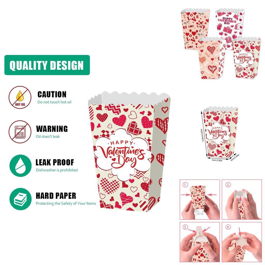 Valentines Day Love You Seasonal Paper Food Container With Cartoon Style For Valentines Day Festivities