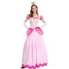 Halloween Costume Mario, Princess Peach Pink Pricess Stage Dress, Party Queen Dress
