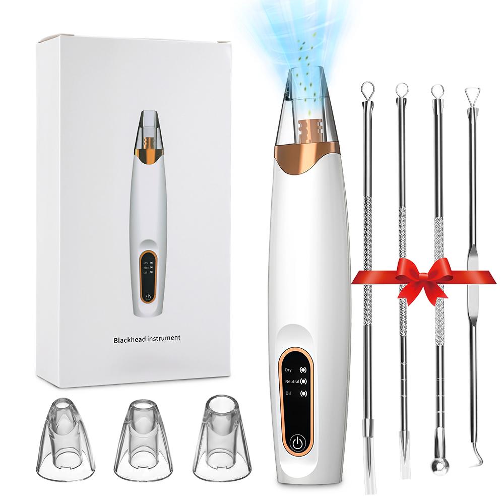Electric Vacuum Suction Blackhead Remover Rechargeable 3 Gears Facial Pore Cleaner Comedone Spot Acne Pimple Blackhead Extractor