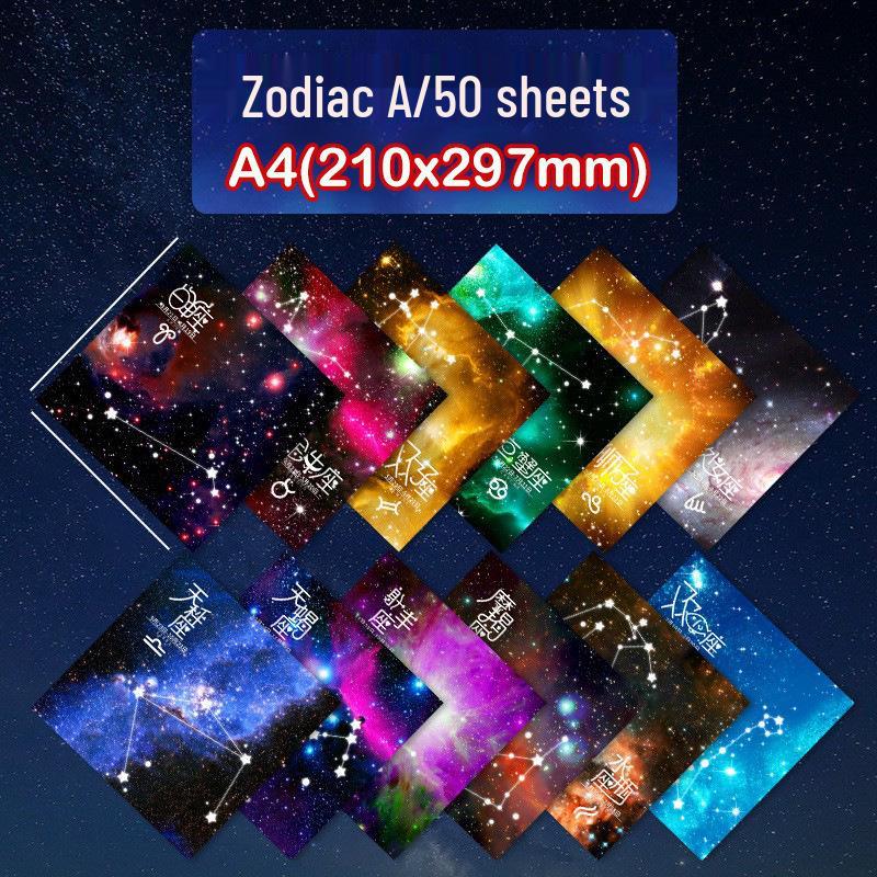Starry Sky Origami Constellation Paper: Double-Sided Square Craft Sheets for Children's Colorful Projects