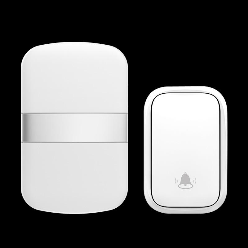 Waterproof Wireless Smart Doorbell with Long Range and Self-Powered Button серебряный