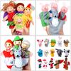 10 Pcs Animals Finger Puppets Set Baby Plush Doll Hand Cartoon  Family Hand Puppet Pigs Cloth Theater Educational Toys For Kids