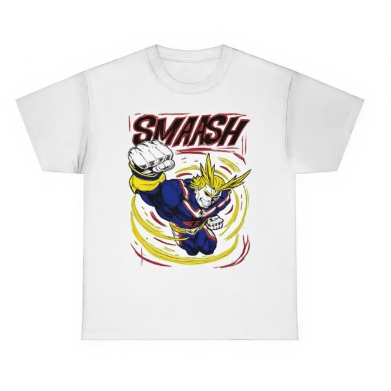 Trend Summer Cosplay Neutral Black and White All Might T-shirt Plus Ultra Boku No Hero Academia Anime Black Shirt All Shirts