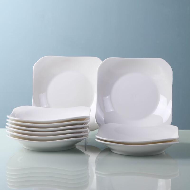 Jingdezhen Pure White Underglaze Ceramic Dinner Plates