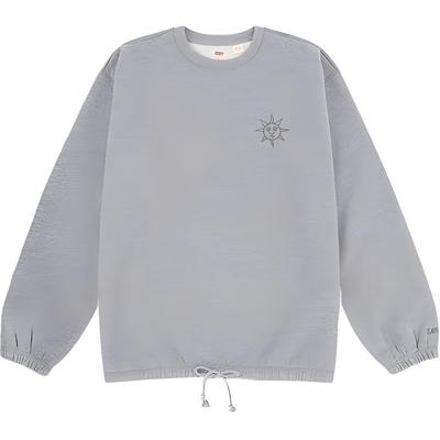 Levis Solid Color Loose Fit Crew Neck Sweatshirt Men Sweatshirt Gray 38775-0003