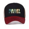 Padel Tennis Letter Print Mesh Baseball Cap Fashion Casual Breathable Cool Snapback Hat Summer Trucker Hats Unisex Sun Caps