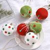 Flocked Christmas Tree Ornament Set: Decorative Ball Pendants for Holiday Atmosphere