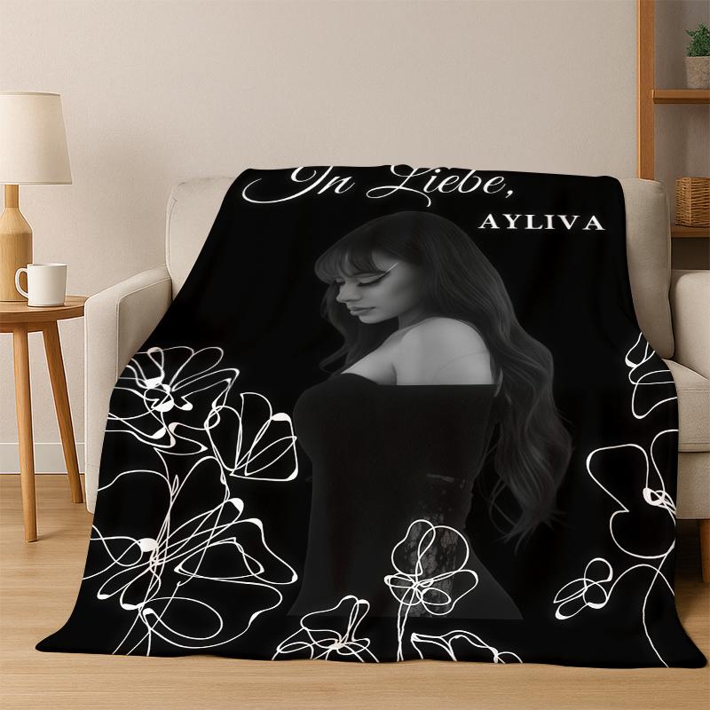 3D Ayliva Lieb Pop Singer  Flannel Blanket Soft Warm Blanket Throw Blanket for Bedroom Living Room Bed Travel Picnic Gift kids