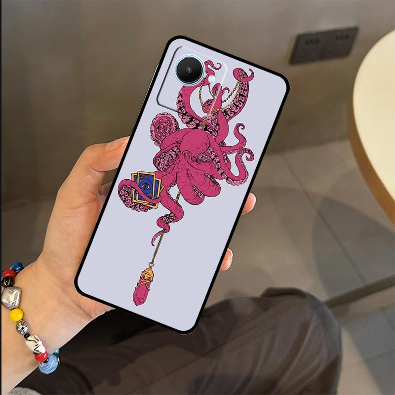 Octopus Walking Case For Realme C65 C67 C61 C53 C55 C51 C25 C63 C71 C75 GT6 GT7 Pro 11 12 13 14 15 Pro Plus