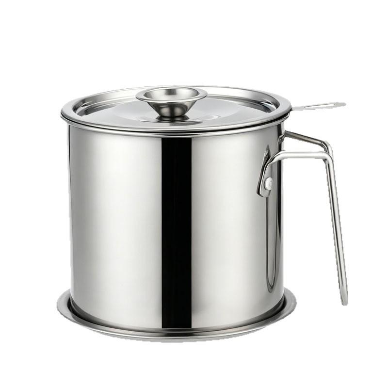Multi-purpose Stainless Steel Oil Filter Pot with Large Capacity for Kitchen