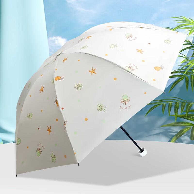 Red Leaf 3-Fold UV Protection Umbrella