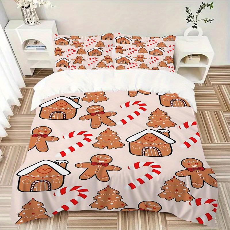 3pcs Christmas Decorations Bedding Set, Breathable and Soft, Suitable for All Seasons, Ideal for Home Use, Suitable for Bedroom Decor 21141