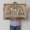 Vintage Coffee Bar Tinplate Poster Customized Wall Art Vintage Metal Signs Retro Tin Plaque for Decoration At Home Man Cave Room