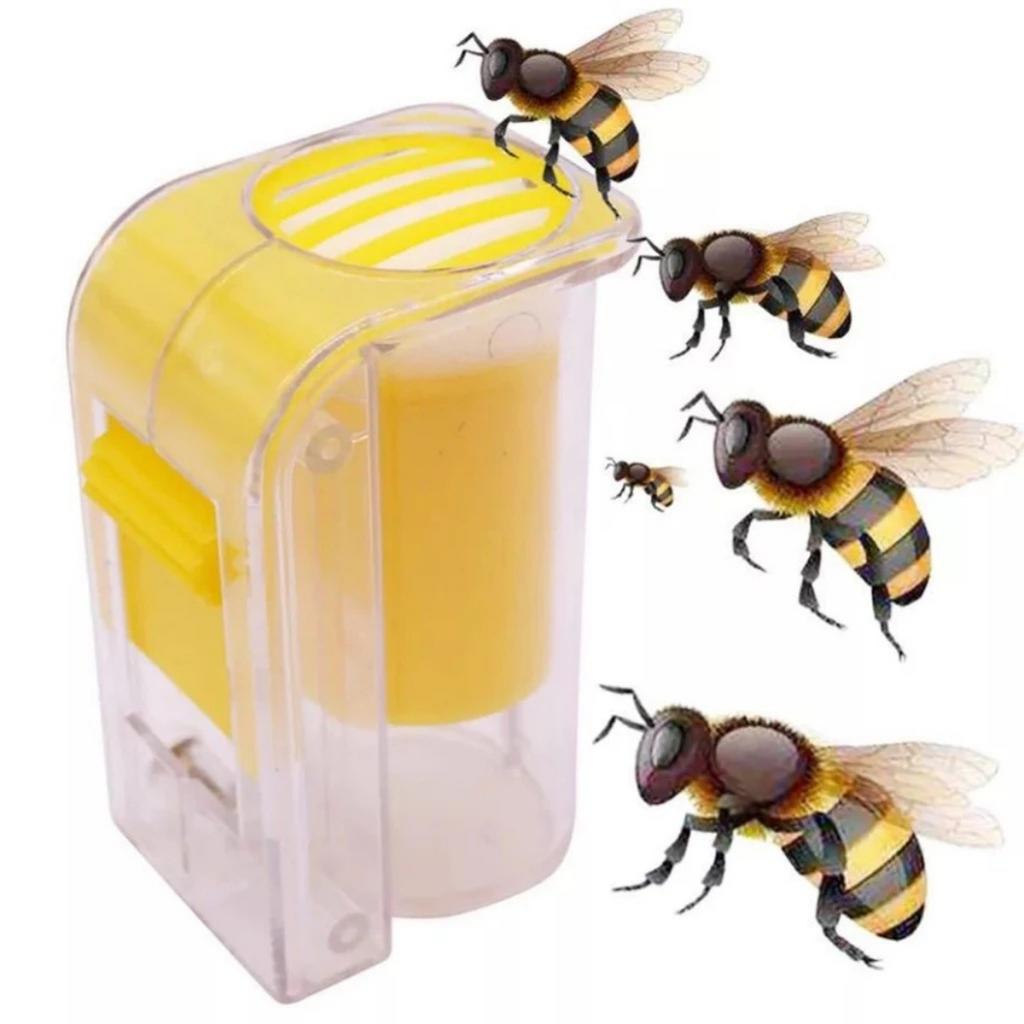 1PCS Rearing Queen Bee Marking Catcher Plastic Handed Marker Bottle Plunger Plush Beekeeper Tool Garden Bee Tools