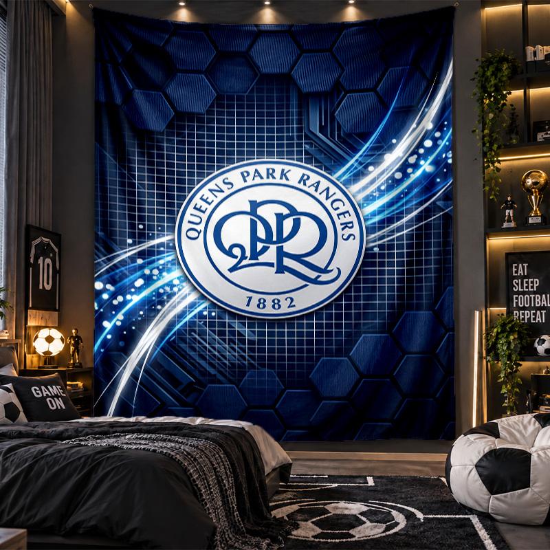 Wall Hanging Tapestry Queens Park Rangers Football Print Cloth for Living Room Bedroom Home Decor