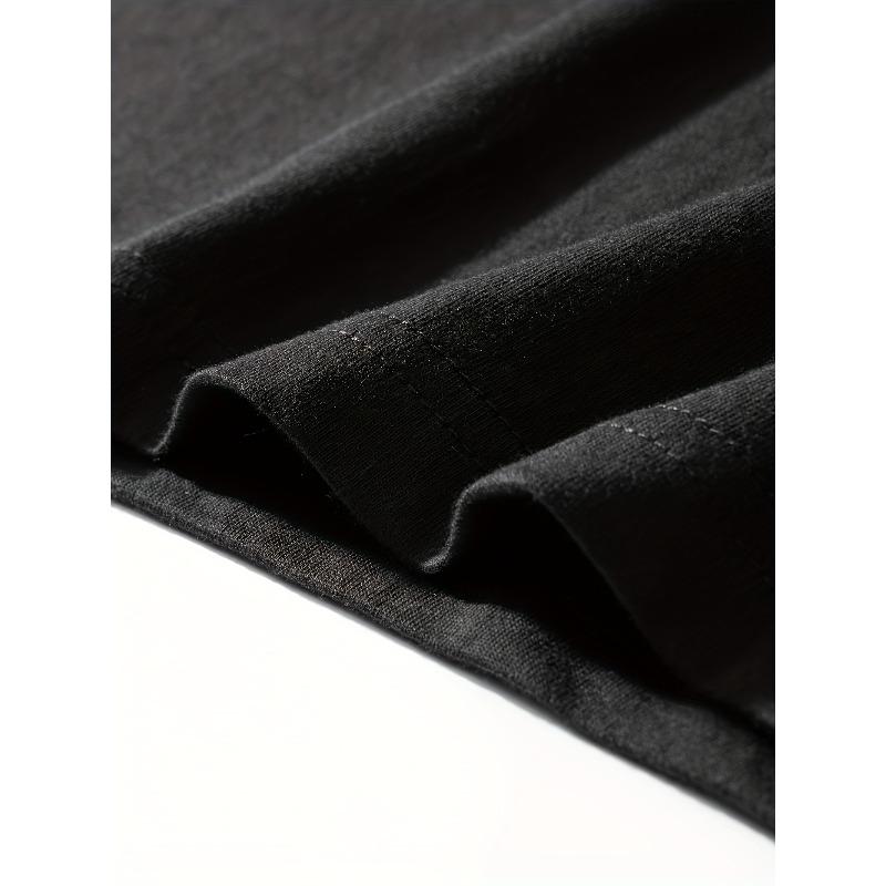 European Sizes Shark Print Trendy Graffiti Letter Print Short Sleeve Summer Regular T-Shirt For Men Crew Neck Tee Top