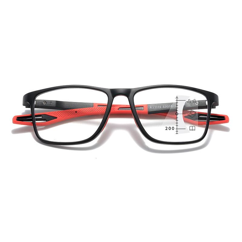 New TR90 Multifocal Progressive Sports-Style HD Reading Glasses, Anti-Blue Light, Suitable for Near and Distance Viewing