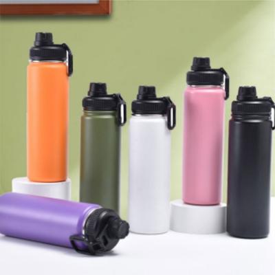 750ml Stainless Steel Vacuum Insulated Sports Water Bottle with 100% Leak-Proof Travel Lid, Large Capacity Portable Vacuum Pot