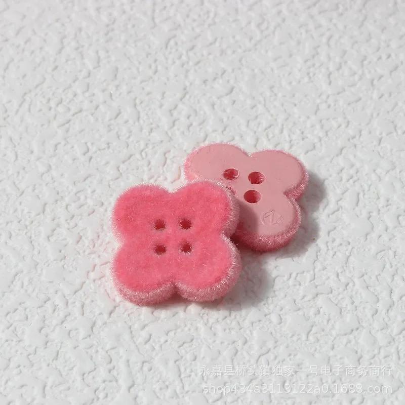 

10pcs Resin Buttons Craft Buttons for Sewing DIY Crafts Children s Manual Button Painting Mixed Colors 17.5MM рожевий