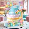 30Pcs/Pack 4cm Foam Colorful Cake Topper Picks Cake Topper Sticks Gold Balls for Cupcakes Birthday Wedding Party Decorations