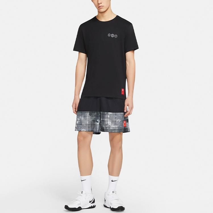 Nike MENS Dri-FIT Kyrie Logo Print Basketball Crew-neck Short Sleeve Black Men's CV2061-010