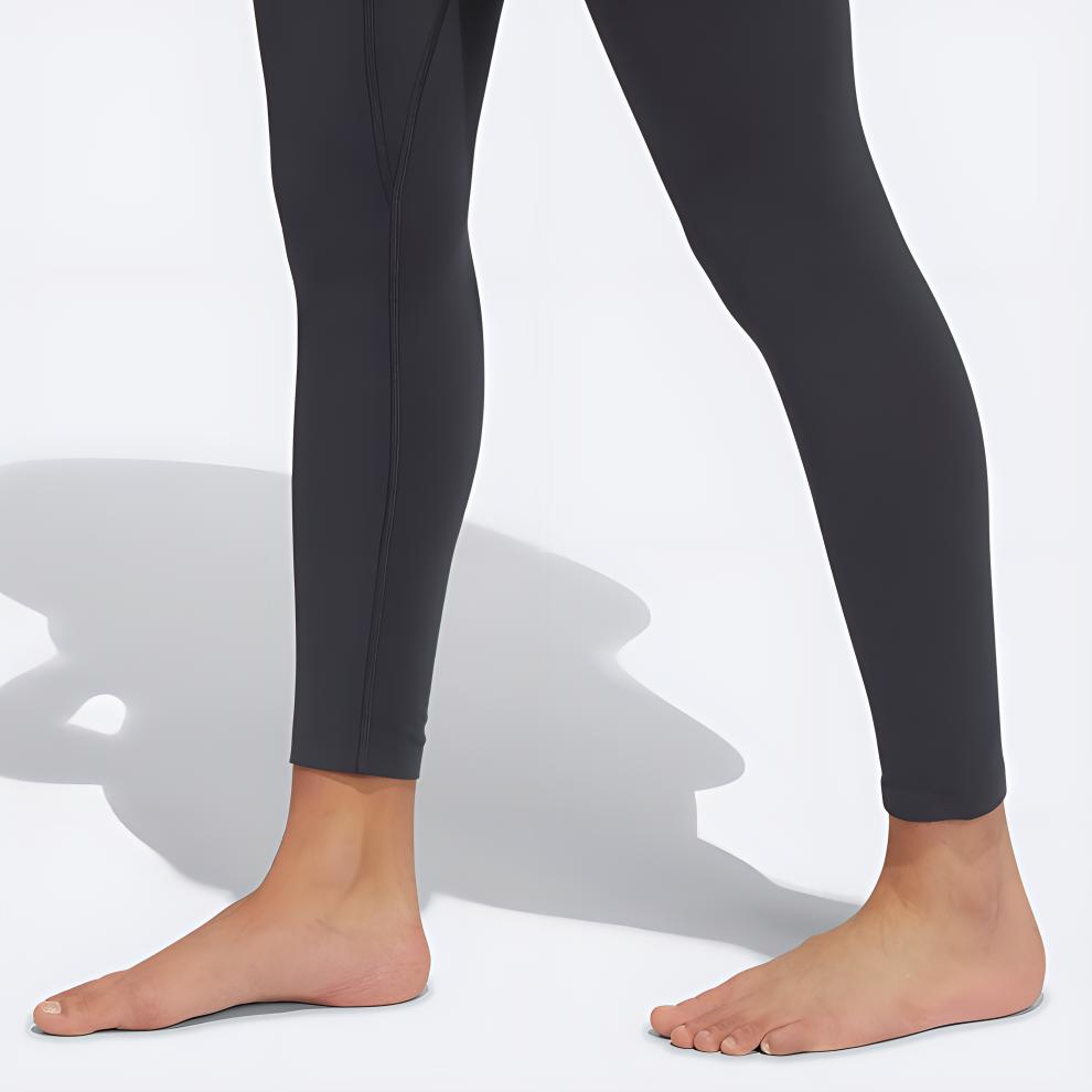 Adidas Solid Color Logo High Waist Tight Fitness Pants Women Bottoms Dark-Gray HD4423