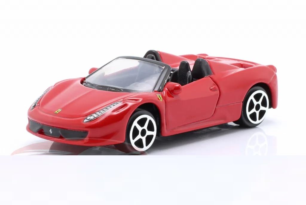 BURAGO 1/64 Scale Ferrari 458 Spider 2011 (Red) Diecast Model Car [Imported]