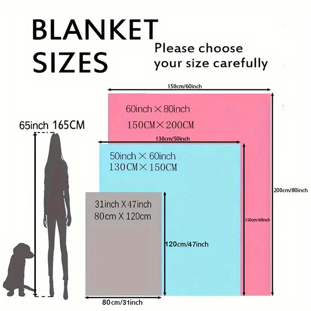 1PC Kurumi Print Flannel Blanket, High Quality All Seasons, Home Decor, Warmth and Comfort, Perfect for Christmas Gifts