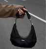 2026 Retro Black Cloud Crescent Bag - High-End Niche Shoulder and Handbag for Women