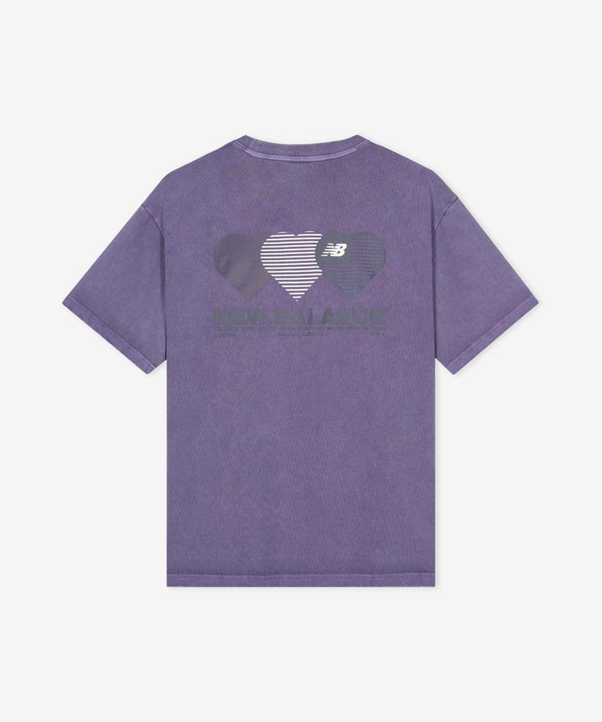 Nyuballanseu Nbneg2A073 / Uni Nb Heart Graphic Short Sleeve Tee (Dark Purple)