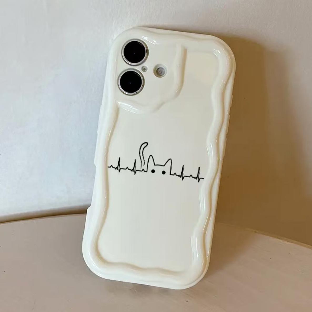 

Creative Wavelength Cat Phone Case for Apple iPhone 17 Pro Max/16/15/14/13 iPhone 11