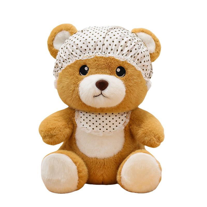 New Cute Bear Family Doll Couple Teddy Bear Plush Toy Pressing Bed Doll Give Girls Gift Doll