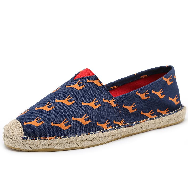 New Straw Canvas Shoes Men's Hand-sewn Hemp Rope Fisherman Shoes Men's Casual Old Beijing Cloth Shoes