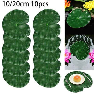 Tischsimulation Lotusblätter Partydeko EVA 10cm/20cm Grün 10 Stück
