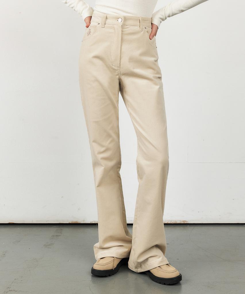 CITYBREEZE Corduroy Comfort Bootcut Pants_Cream