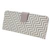 Inden Long Wallet with Coin Purse Thin Deerskin CHEVRON Greige Fabric x Gray Lacquer x White Calico 7604 [Indenya]
