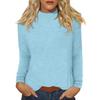 Women's Daily Casual Long Sleeve Mid Collar Top