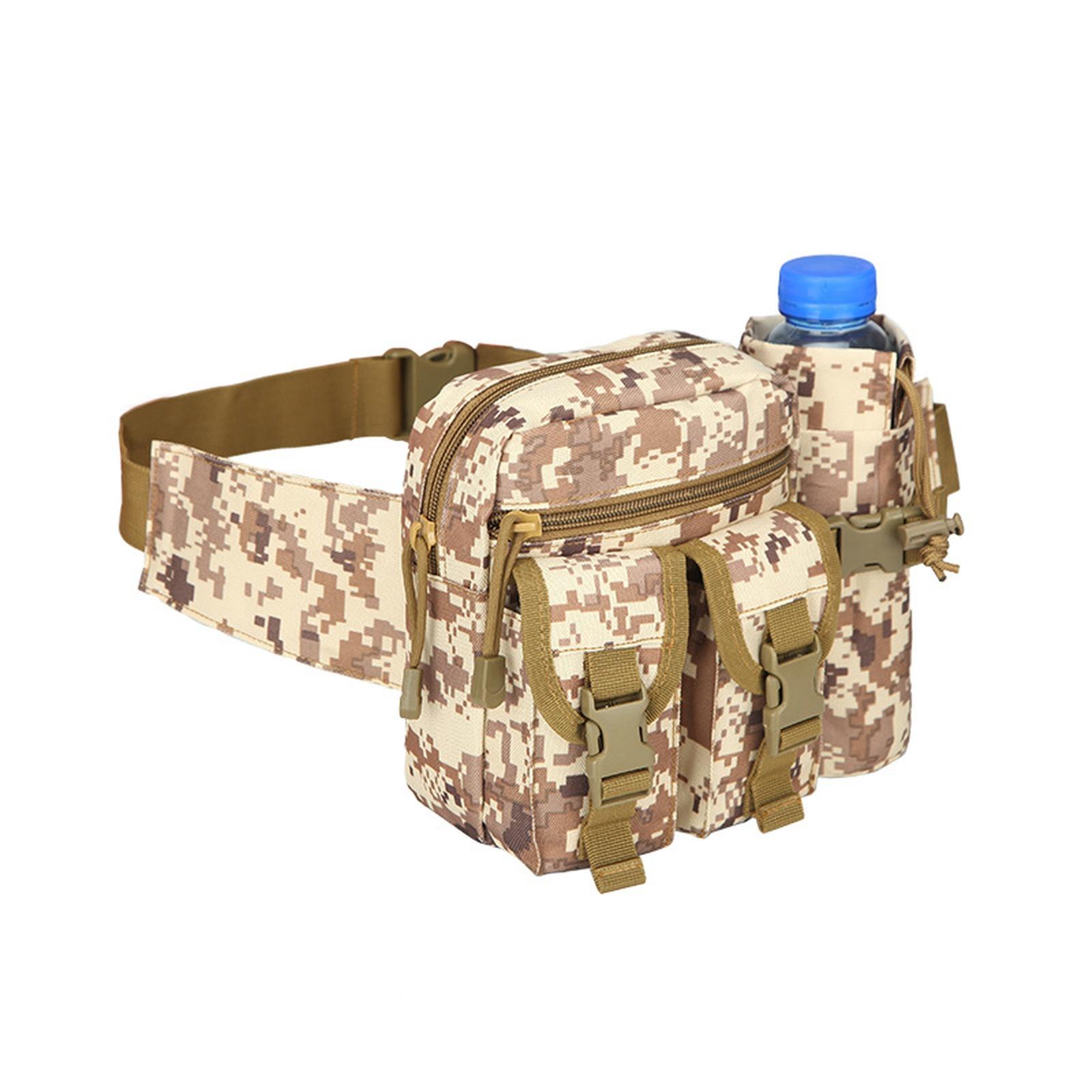 

Outdoor men s waist bag backpack nylon water bottle mobile phone bag fishing military hunting hiking camping b One Size